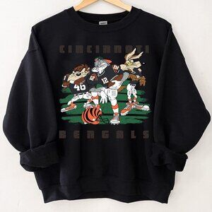 Cincinnati Football looney tunes Bengals Football NFL sweatshirt shirt retro taz
